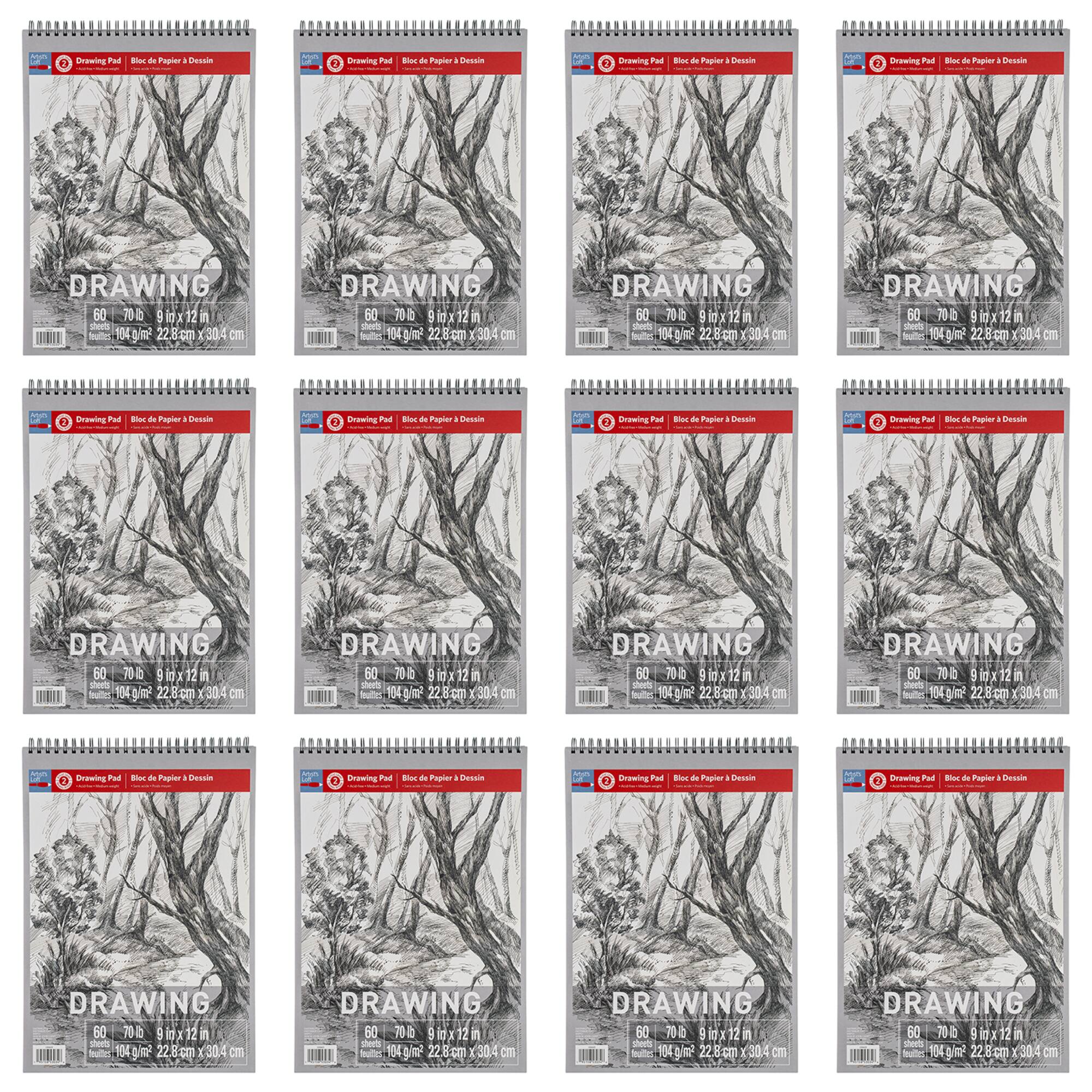 12 Pack: Drawing Pad by Artist's Loft™, 9" x 12"